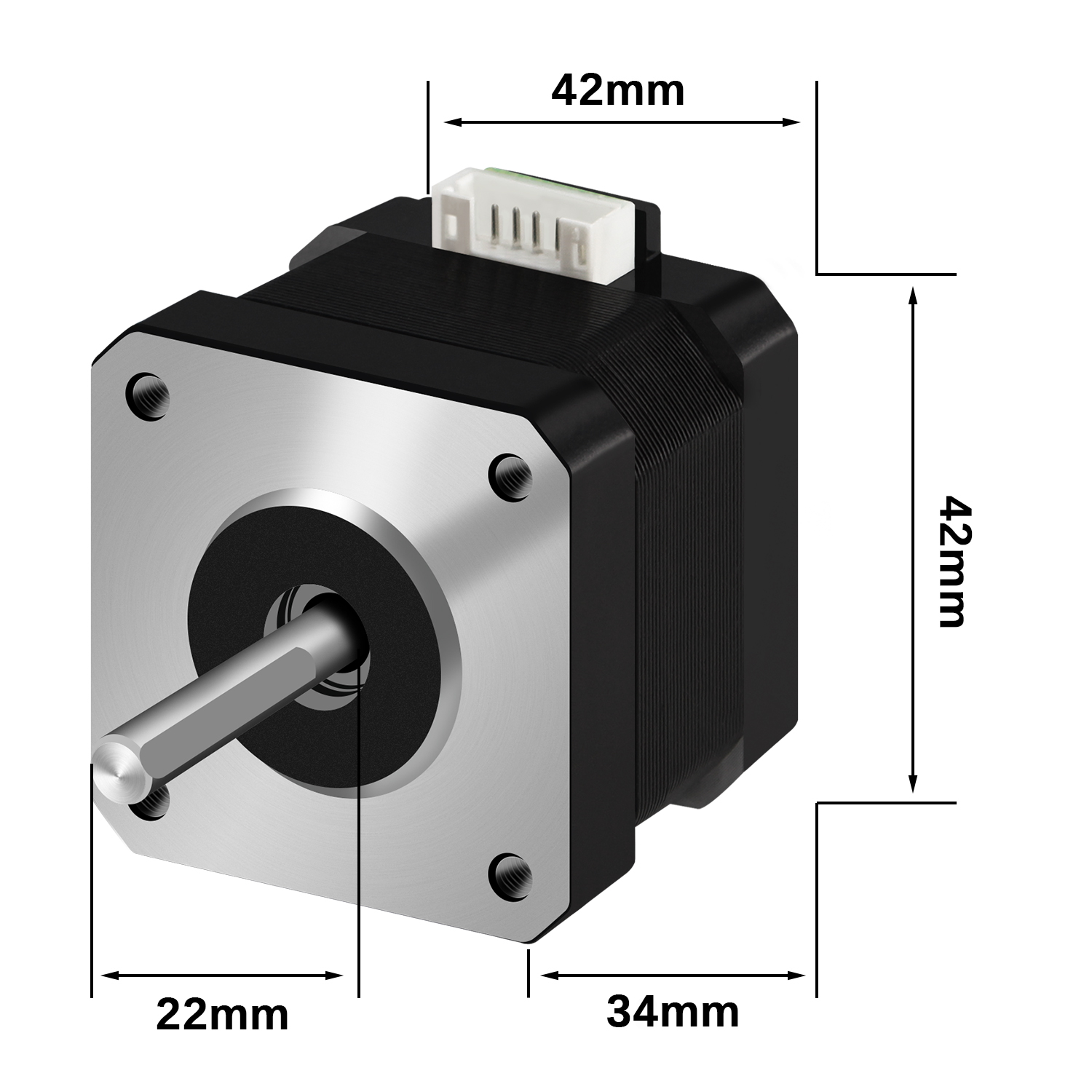 SIMAX3D 3D Printer Part Stepper Motor 17HS3401S 34mm 1.3A 28N.cm 4-lead 42 Motor Nema17 Stepper Motor for DIY 3D Printer CNC XYZ