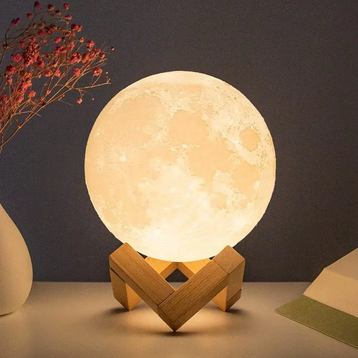 Maanlicht Boek Nachtlamp Meisje Jongen Kind Slaapkamer Feestdecoratie Binnenverlichting