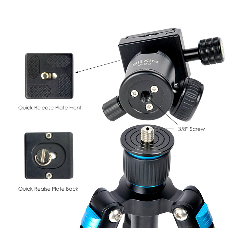 Foto M225S Ultra Compact Desktop Fexible Macro Mini Draagbare Lichtgewicht Statief Monopod Kit Met V-30 Balhoofd Max Belasting 5kg