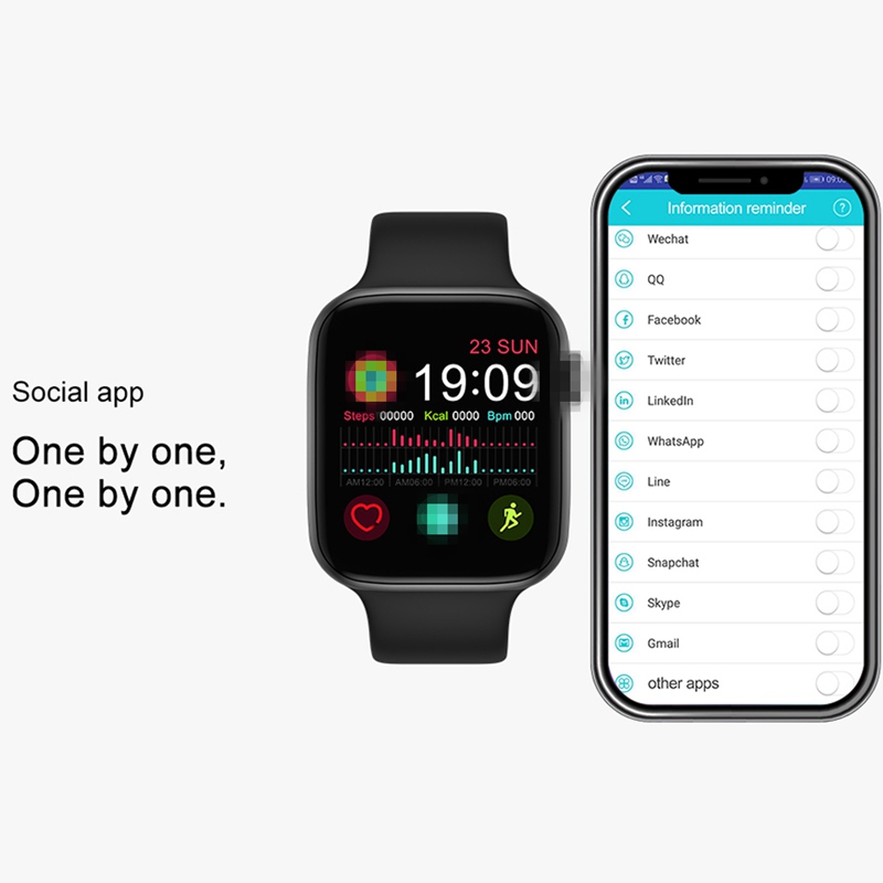 Iwo 8 pro Bluetooth llamada reloj inteligente de música táctil completa rastreador de Fitness las mujeres/los hombres para Apple IOS Android PK W34 IWO 11