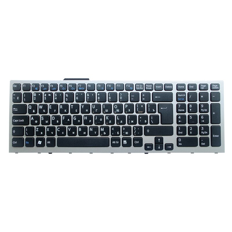 Russian laptop keyboard for SONY Vaio PCG-81113L PCG-81112M 81113M 81212M 81213M VPC-F VPC-F11 VPC-F119 F11 F138 silver