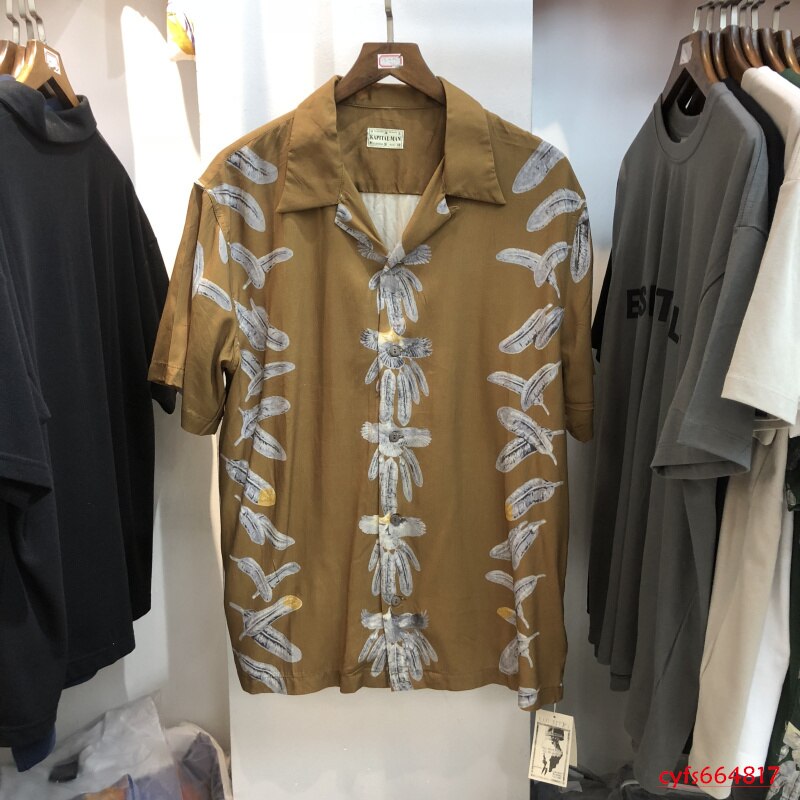 Kapital skjorta män kvinnor streetwear hawaii stil strand tröjor kapital skjortor herr kläder japanska: 3 / Xl