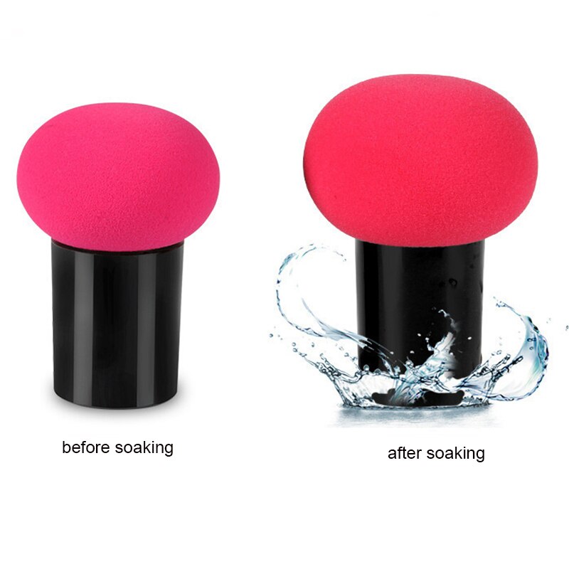 Esponja de maquillaje con forma de seta, esponja de maquillaje en polvo, corrector facial, base, cosmética, 1 unidad