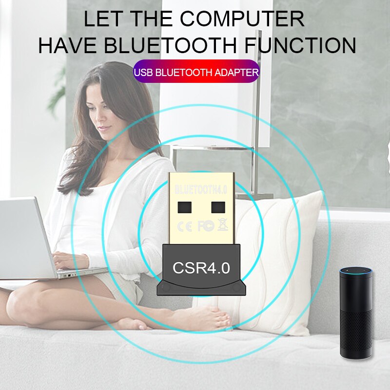 mini USB Bluetooth CSR 4.0 Dongle o odbiornik adapter bezprzewodowy robić PC TV komputer laptop obsługuje okna 10/8/7/XP