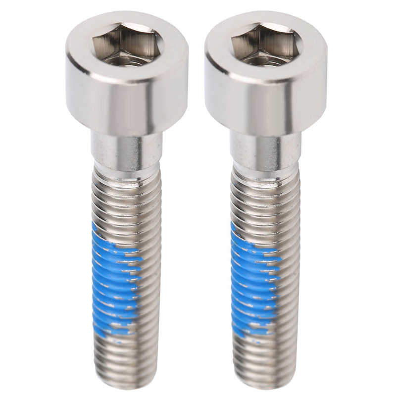 2 stuks  m6 x 30 stuurpenbouten, bevestigingsbouten voor de bovenste dop van de headset van een mountainbike, schroeven voor de stuurverhoger van een fiets.: Zilver