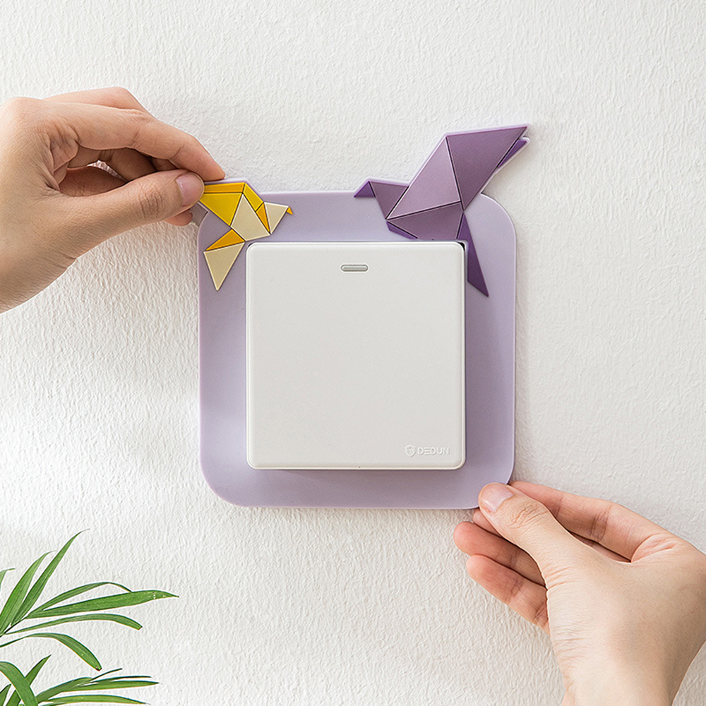 Cartoon Paper Crane Switch Stickers Home Suppliesaesthetic Room Decorwall Stickers for Kids Rooms Wall Art Decals