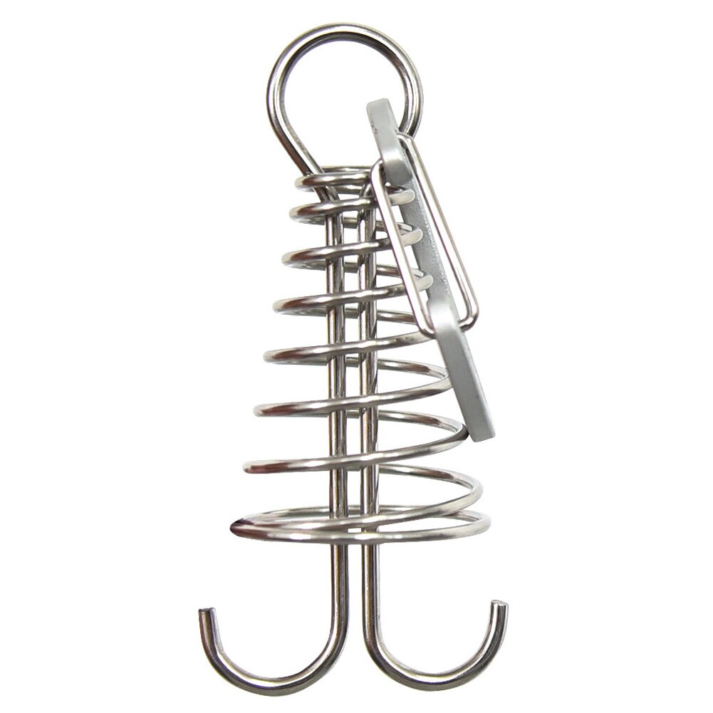 10Pcs Luifel Tent Vaste Haak Gesp Plank Floor Lente Nagels Vaste Haak Winddicht Outdoor Camping Tent Gesp Accessoires: Silver