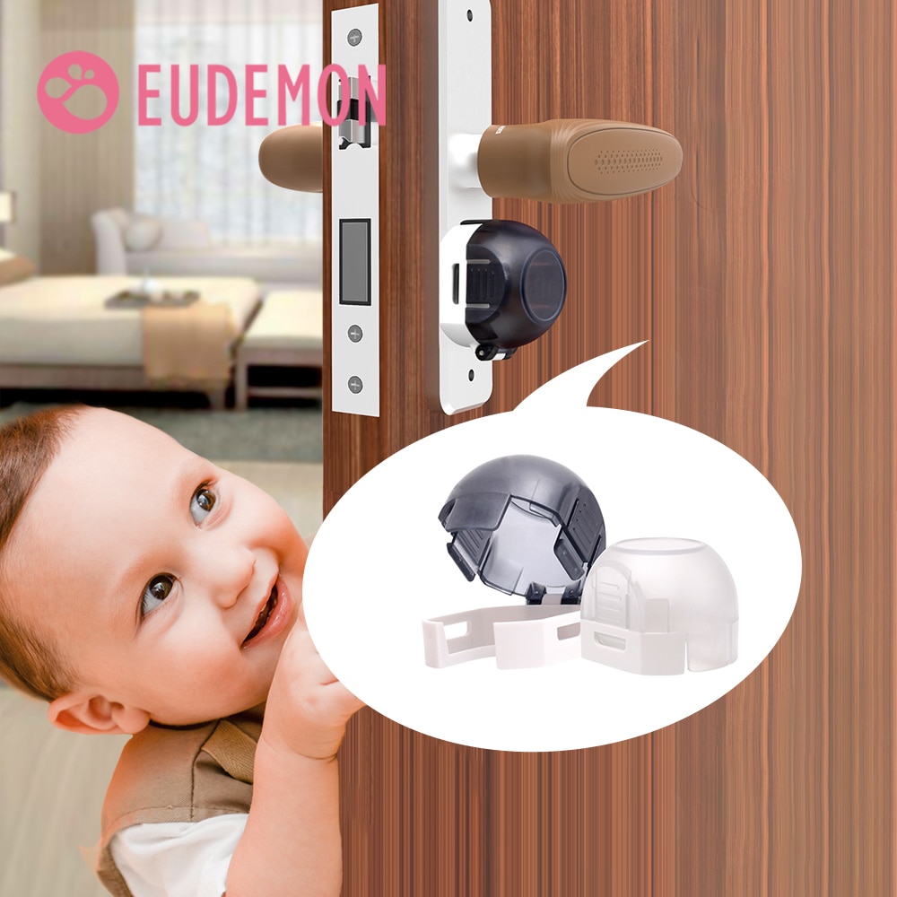 EUDEMON 2PCS Security door child safety lock baby room door anti-lock protection cover protective equipment