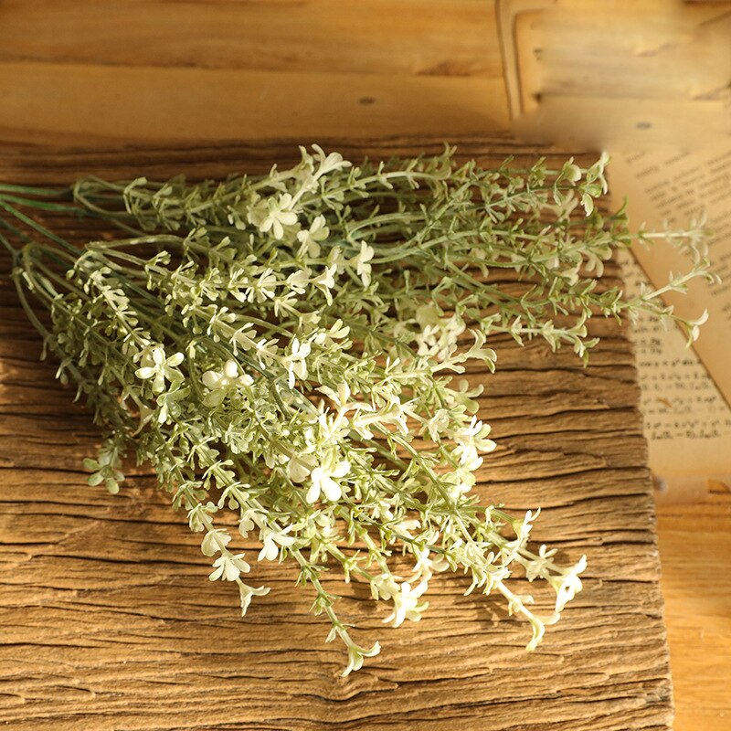 1 Boeket Kunstbloemen Voor Decoratie Thuis Plastic Stem Bruid Bruiloft Boeket Nep Bloem: WHITE