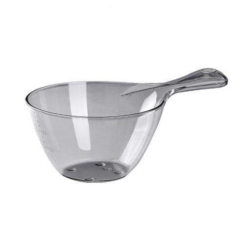 Louche à eau en plastique Transparent, 1 pièce, cuillère à eau épaissie de grande capacité, louche à eau transparente pour le jardin, fournitures de cuisine: B Grey