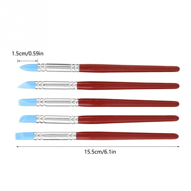 5pcs Rubber Tip Paint for Clay Sculpture Pottery DIY Shaping Carving Tool Pottery Shaping Tool Sculpture Clay Tools