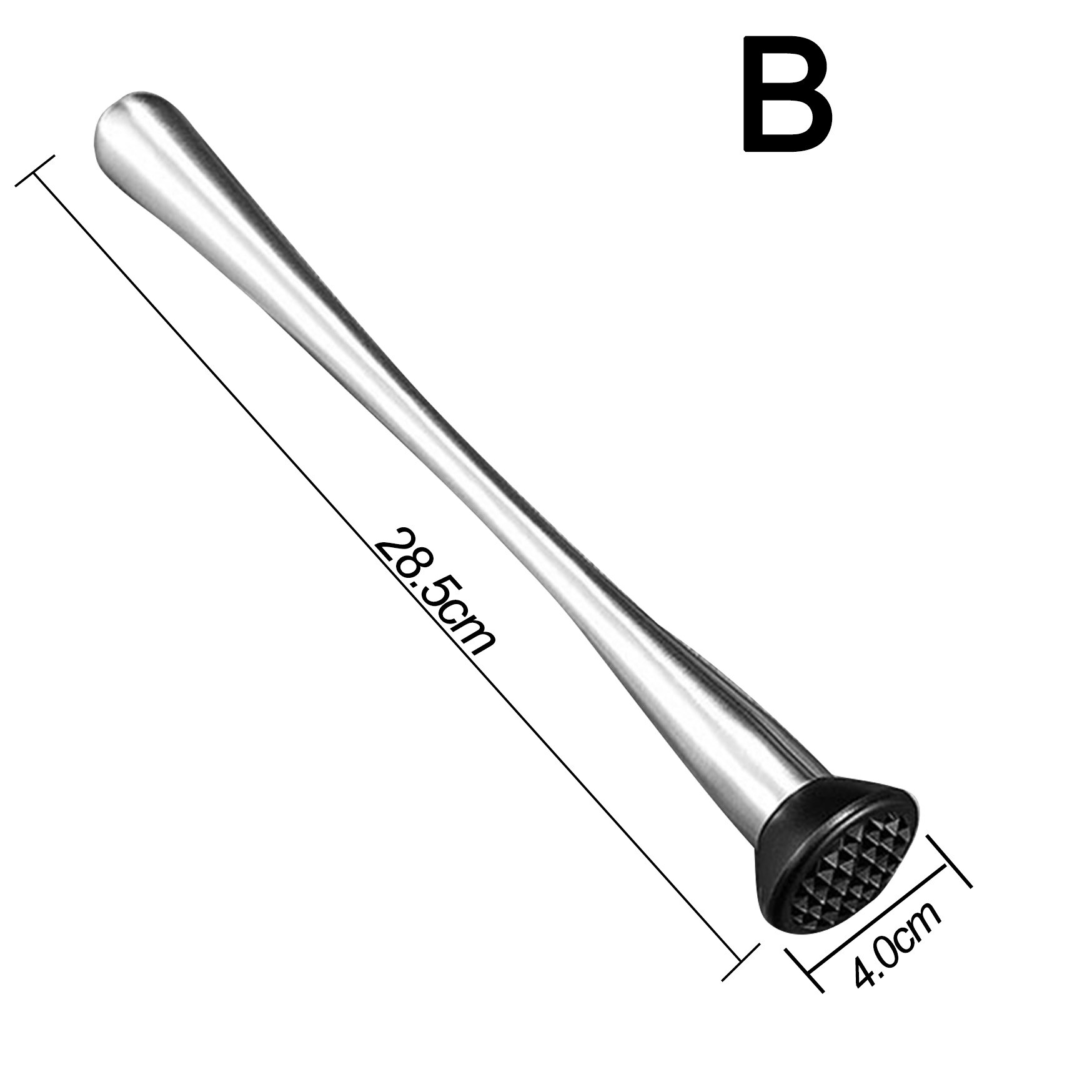 Stainless Steel Cocktail Muddler,Ice Crushing Stick,Lemon Hammer Bartending Pressed Tamper Bar Cocktail Dining Bar Supplies: B