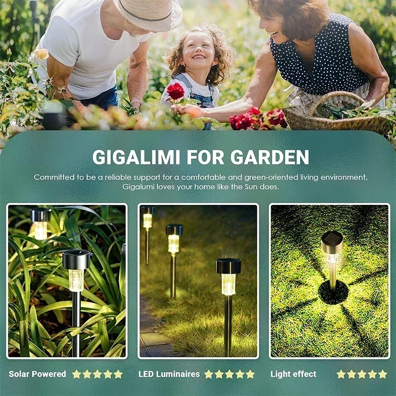 Solar Garden Light Outdoor Solar Powered Lamp Waterproof Landscape Lantern Lighting for Pathway Patio Decorative LED 10/20/30Pcs
