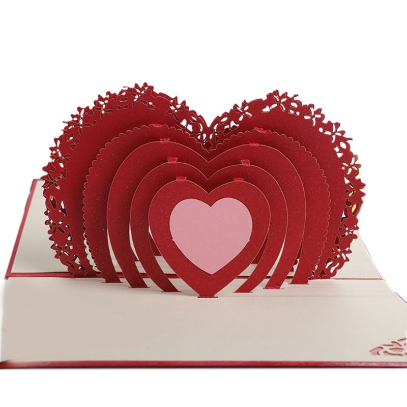 3D Greeting Card Romantic Pop-up Card for Couples Birthday Valentine Day H4GD: 9FP100094-5