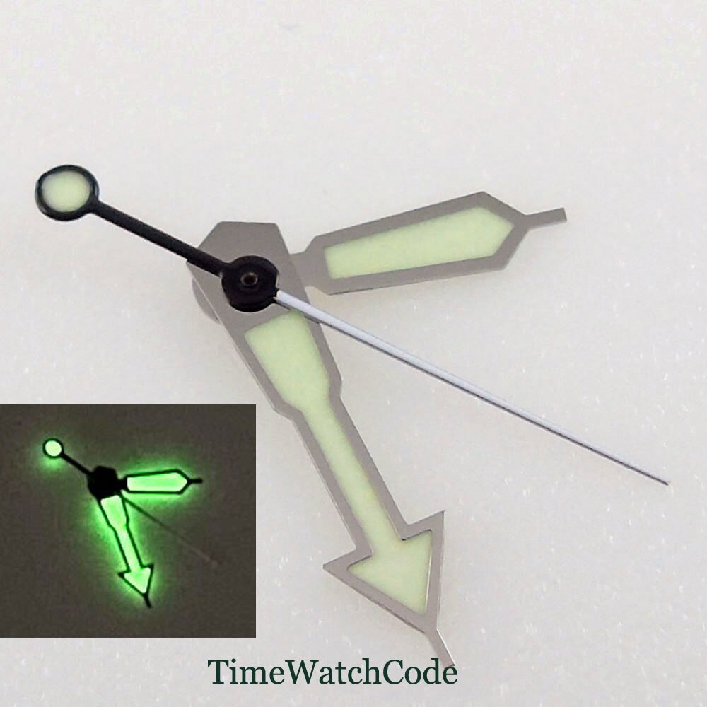 Groene Lichtgevende Fit Voor NH35A NH36A 7s26 4r35 7002 Beweging Horloge Handen Onderdelen Groen Horloge Pointers Onderdelen
