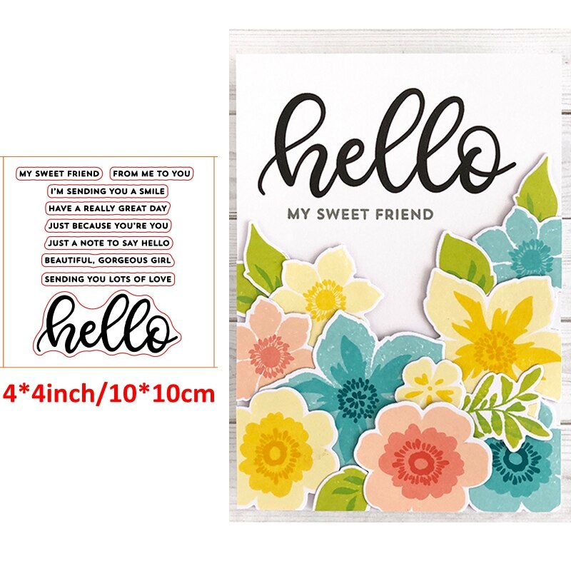 Du er mitt solskinn blandede dyr blomster blader klare stempler gjør selv scrapbooking mal 07: M63