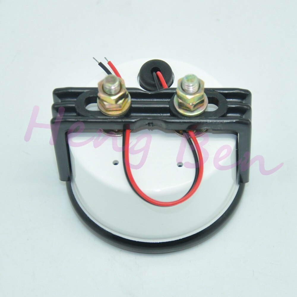 HB Universal Car 2" 52mm Black Analog Ammeter AMPS Meter Gauge 60A White LED Light