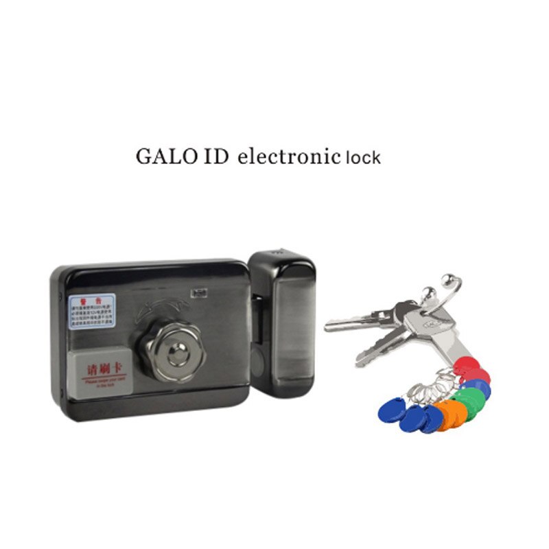 Smart remote control ID Card tag Door gate lock castle Access Control Electronic integrated RFID Rim lock double RFID reader