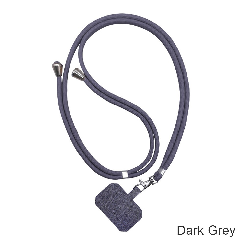 Universele Card Intrekbare Crossbody Telefoon Hanger Mobiele Telefoon Lanyard Voor Mannen En Vrouwen Halterneck Anti-Verlies Artefact: Dark Grey