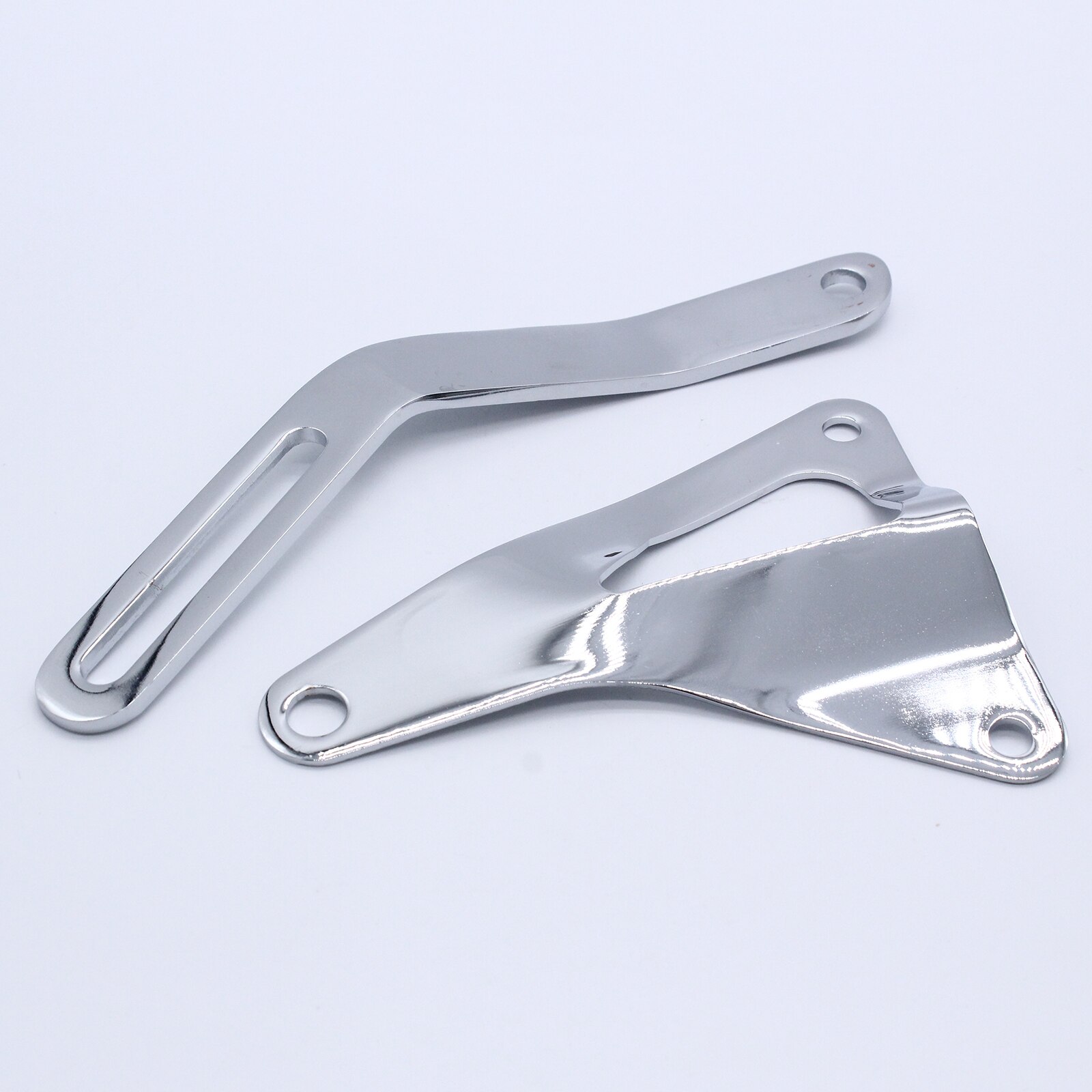 2Pcs Chrome Alternator Brackets Mount for Ford SB engines 260 289 302 347