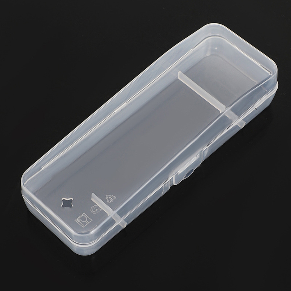 Draagbare Reizen Heren Scheermes Case Scheren Machine Container Houder Scheerapparaat Doos Transparante Plastic Scheermesjes Opbergdoos: Default Title