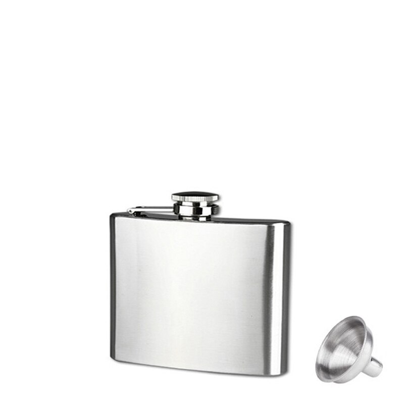 Stainless steel hip flask + funnel 4 5 6 7 8 10 oz Stainless Steel Hip Liquor Alcohol Flask Cap + Funnel F80: 5oz