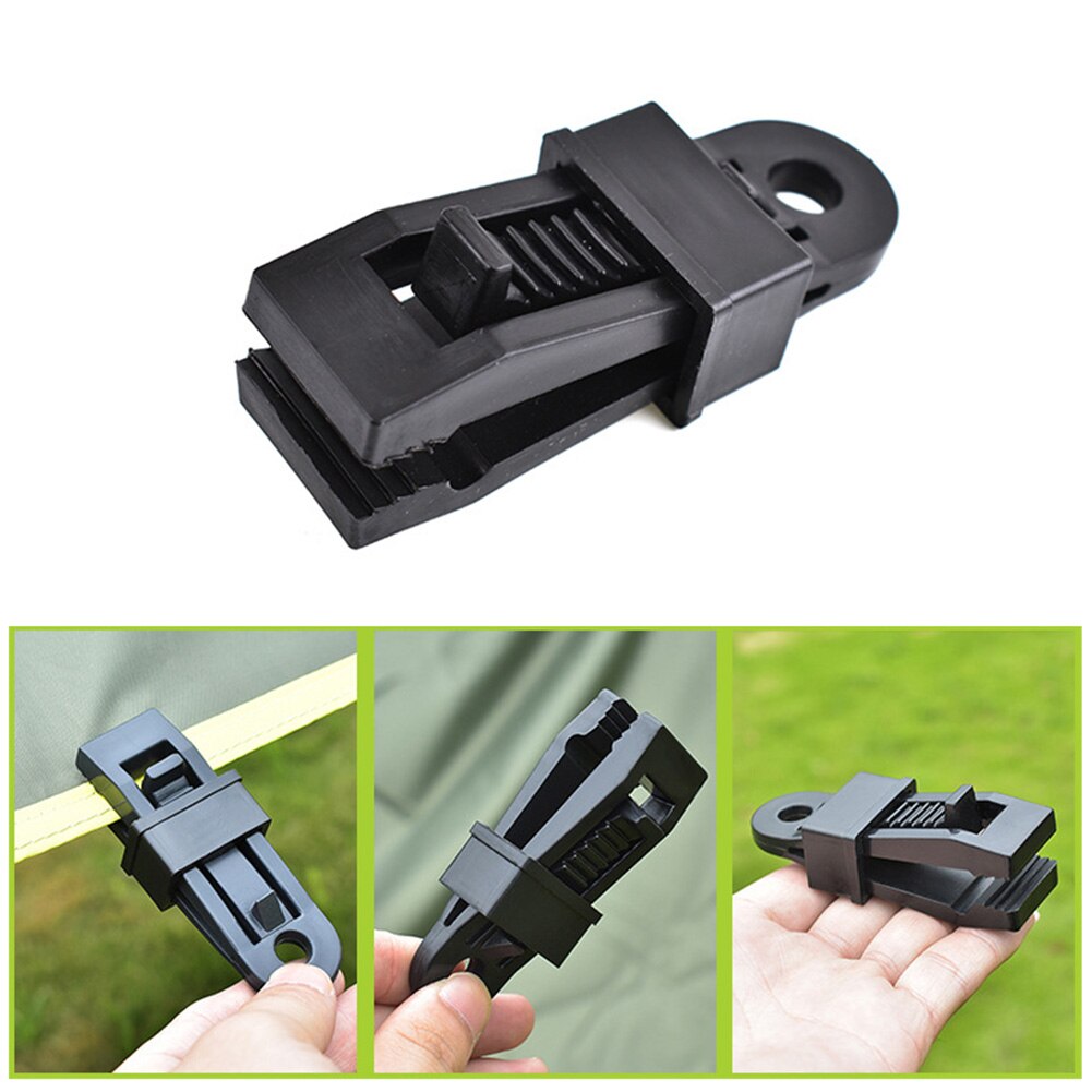 Clips para carpas de 10 piezas, cubierta de tienda de seguridad, Clip a prueba de viento, accesorios de Camping y montañismo