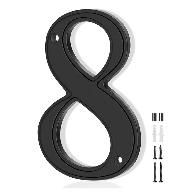 5 Inch Metal House Numbers for Outside, Modern Address Numbers for House, Anti-Rust Door Numbers for Front Door Garden Mailbox: Gold