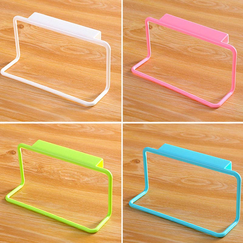 Plastic Non-marking Rag Hanging Towel Rack Holder Organizer Bathroom Kitchen Cabinet Cupboard Hanger Home bathroom storage rack