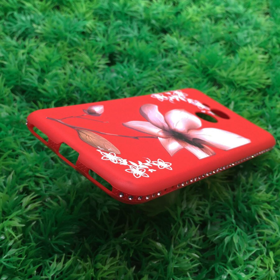 JFVNSUN Rhinestone Case Voor Huawei Honor 6C Pro Soft TPU 3D Reliëf Bloem Patroon Beschermhoes voor Huawei Honor 6C pro Gevallen