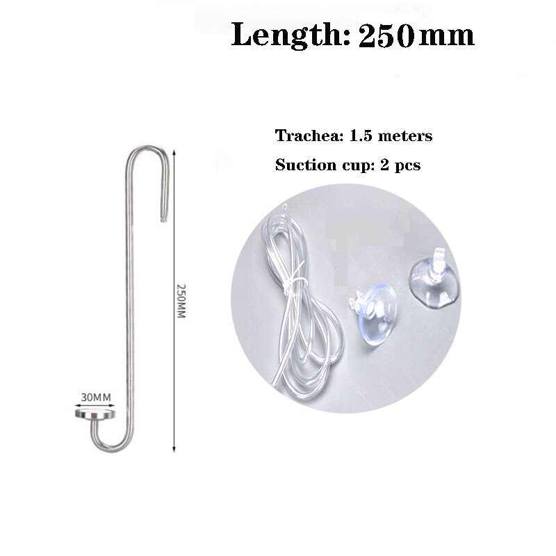 Fish tank CO2 atomizer, aquatic plant growth 304 stainless steel carbon dioxide diffusion system nano atomizer, size 70mm-400mm: 250mm