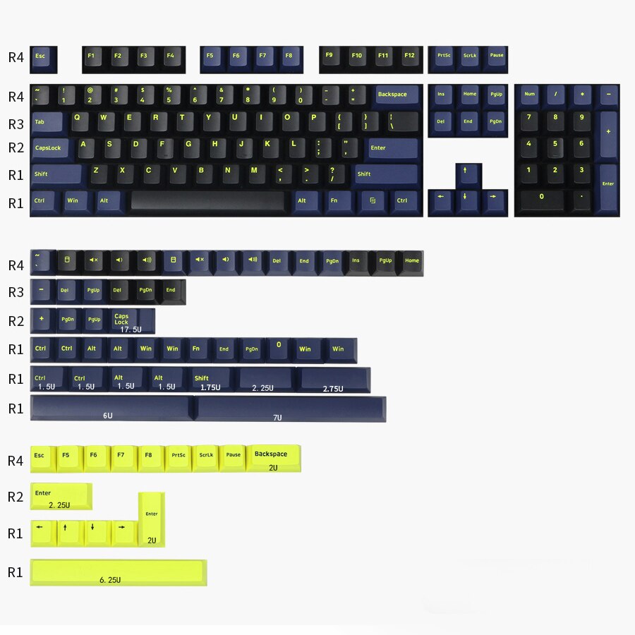 JKDK 166 KEYS Cherry Profile Keycap DOUBLE SHOT Thick PBT Keycaps FOR MX Switch Mechanical Keyboard: KIT 2