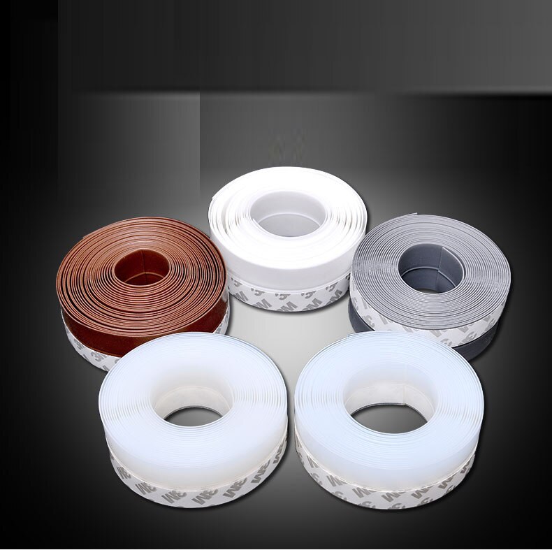 5M Door Bottom Seal Strip Weather Window Rubber Seal Weatherstrip Windproof Dust Self Adhesive Door Windshield Sealing Tape