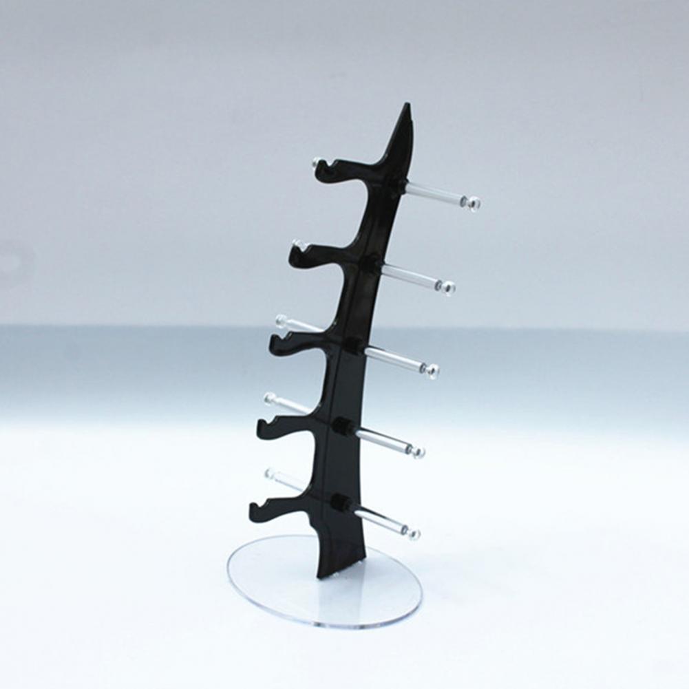 Eyeglasses Storage Holder Glasses Stand Acrylic Sunglasses Show Rack Stylish Organizer for Eyeglasses Jewelry Holds 5 Glasses