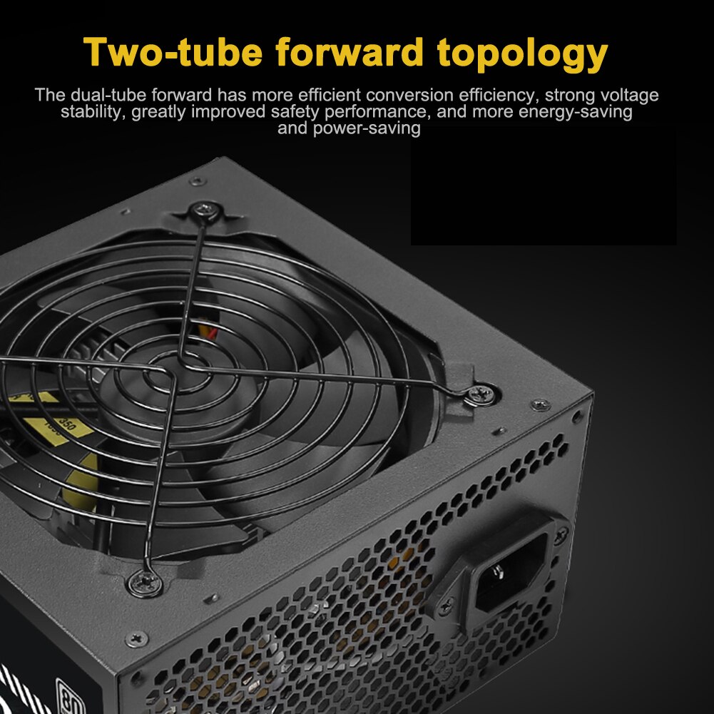 300W Desktop Computer Power Supply 20+4 PIN SATA*4 4+4 PIN CPU PC Gaming Power for 6+2 PIN Graphics Card 4PIN*2 with Cooling Fan