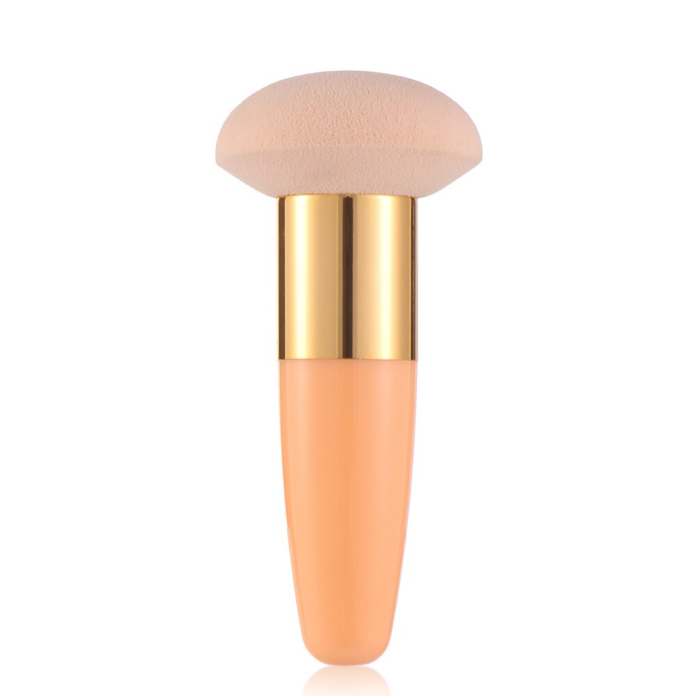 1Pc tête de champignon bouffée fond de teint éponge liquide beauté cosmétique poudre bouffée avec poignée lisse femmes visage maquillage outils directe: Light Orange