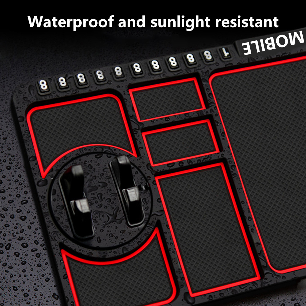 Silicone Car Anti-Slip Mat Auto Phone Holder Sticky Anti Slide Dash Phone Mount Parking Number Card Car Pad Mat Car Mat