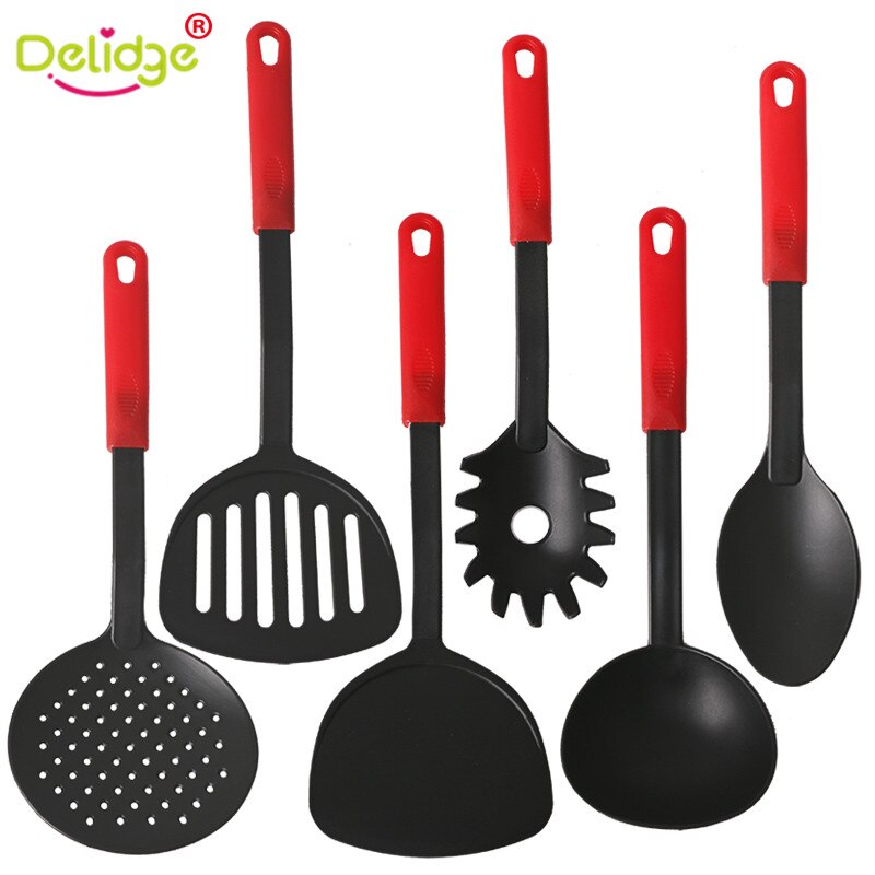 6 pcs/set Cooking Tool Set Food-Grade Nylon Non-Stick Kitchen Utensils Set Heat-Resistant Cooking Utensil Set
