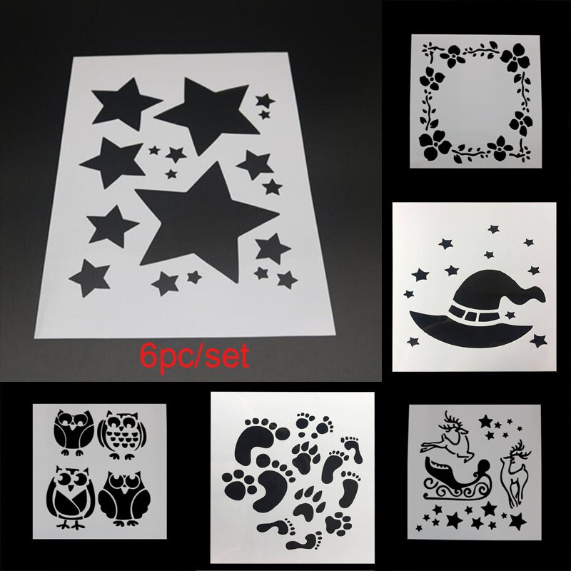 Star Stencil Layering Stencil Painting Accessories Templates Stencils For Diy Scrapbooking Plastic Reusable Template Schablone: Default Title