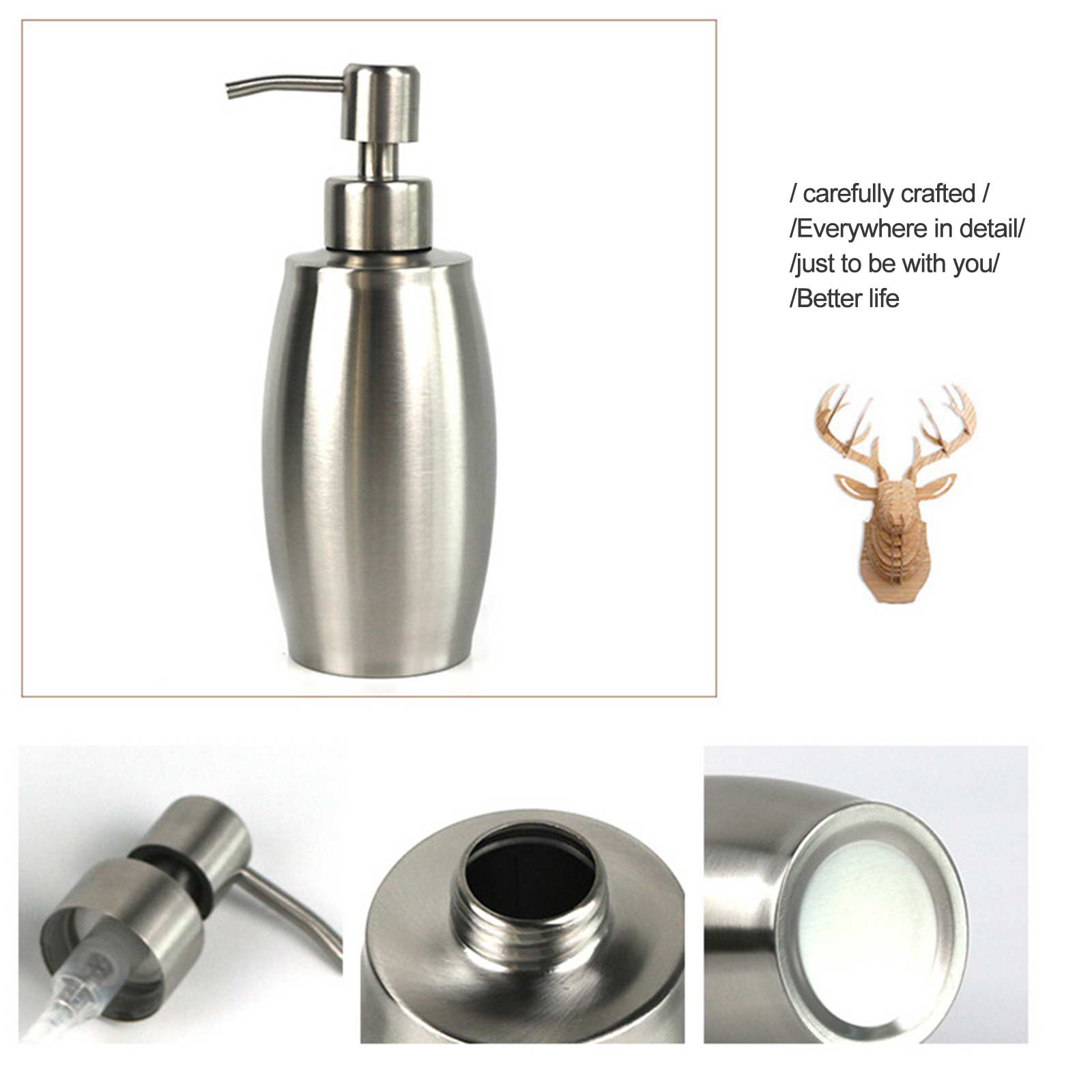 Stainless Steel Soap Dispenser Hand Sanitizer In Emulsion Bottle Bathroom Fixture Bathroom Hardware