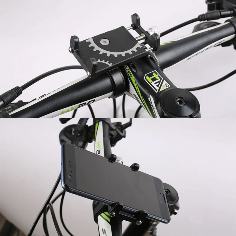 Soporte de teléfono para bicicleta, soporte Universal para móvil, GPS, Metal, para montar en bicicleta, MTB, soporte para motocicleta, manillar de Moto, Clip antideslizante