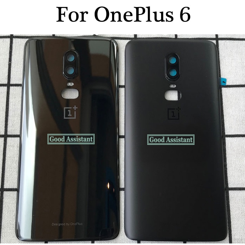 Originele 6.3 inch Zwart/Wit/Rood Voor OnePlus Een Plus 6 A6000 A6003 Back Battery Cover Deur Behuizing case Achter Glas onderdelen