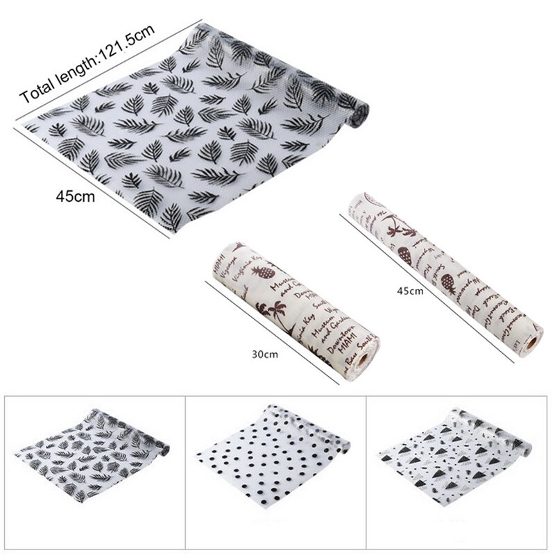 1 Roll drawer mat oil-proof moisture kitchen table Shoes shelf liner mats cupboardspad paper non slip waterproof closet placemat
