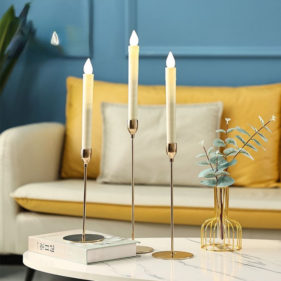 Candelabros de Metal de estilo chino, candelabro dorado Simple, decoración de boda, Bar, , sala de estar, decoración del hogar, 3 piezas por juego