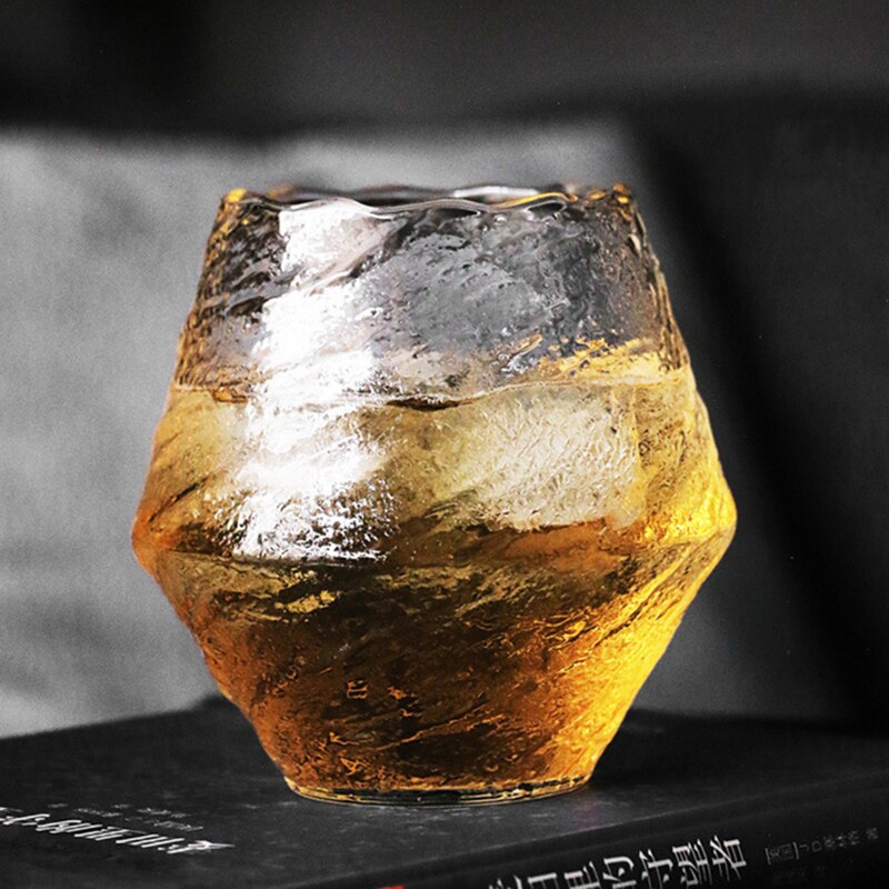 Japanese Handmade Hammered Whiskey Glass Heat-resistant Juice Cup Liquor Whisky Crystal Wine Glass TN88