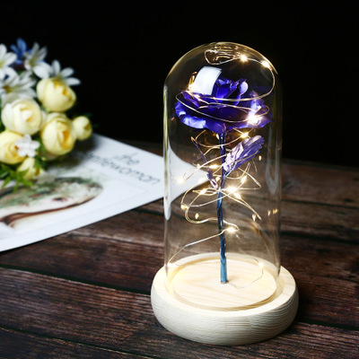 Medium Beauty And The Beast Rose Forever Rose LED Flashing Rose Forever Rose Lamp Night Light Romantic Valentines Day: P