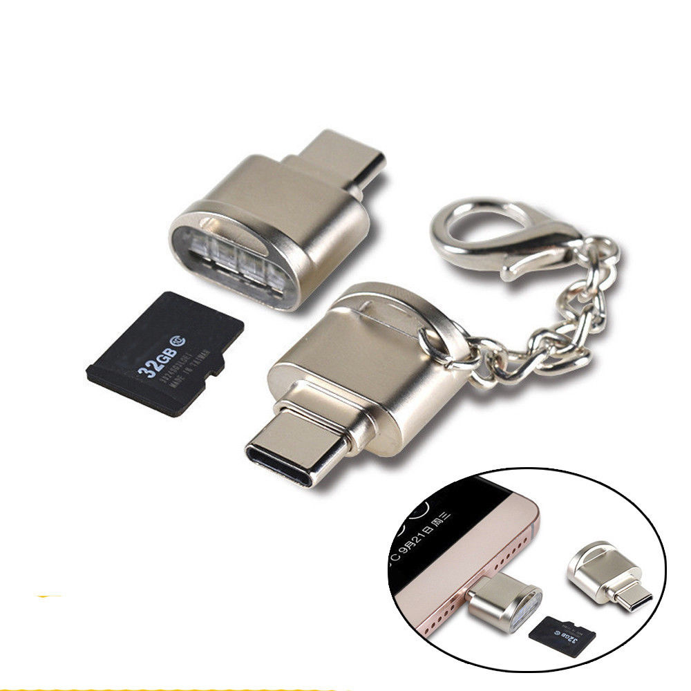 Powstro Draagbare USB 3.1 naar Type-C Adapter USB naar Type C Micro Converter OTG Adapter met TF SD geheugenkaartlezer