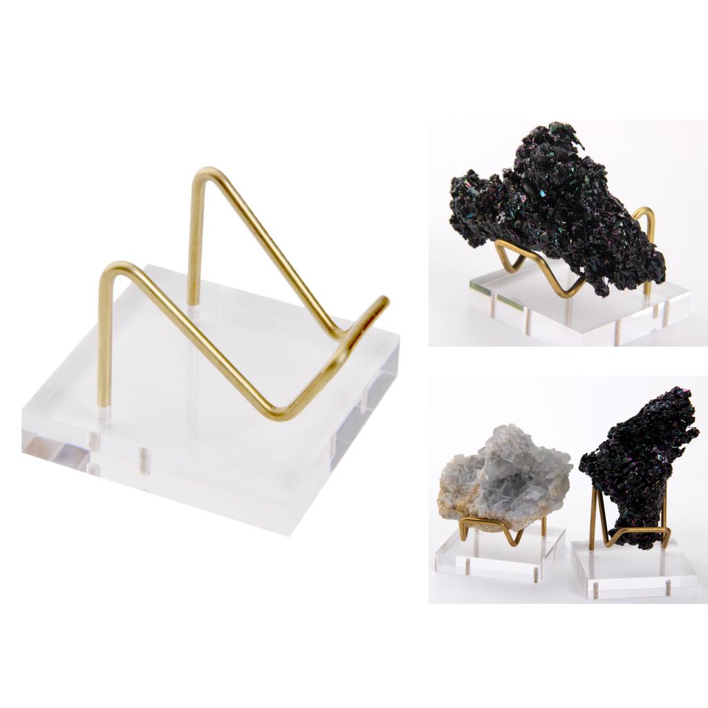 Acrylic shelf stones Crystal cluster stand base home decoration Mineral specimen ores display shelf holder rack