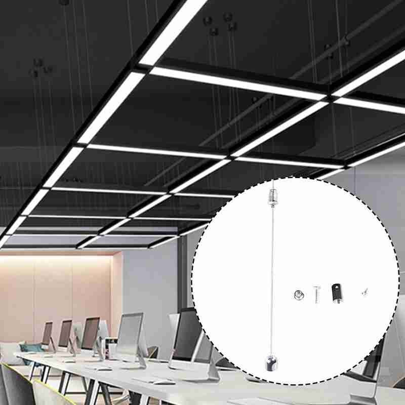 Hanging Suspension Mounting Wire Accessory Kit Fitting LED Ceiling Panel Light Adjustable Rope Lamp Led