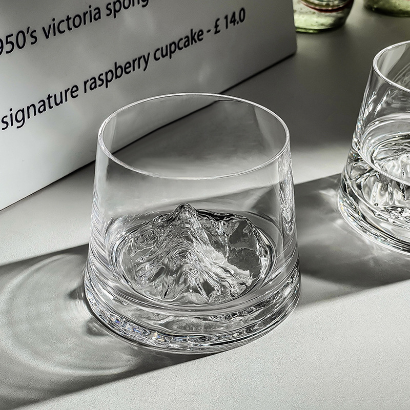Copo de Vidro Iceberg Transparente para Uísque e Vinho, Copos Japoneses, Bebidas para Café, Bebidas, Refrigerante, Água, Suco, Bar Acessórios, 250ml